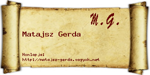Matajsz Gerda névjegykártya